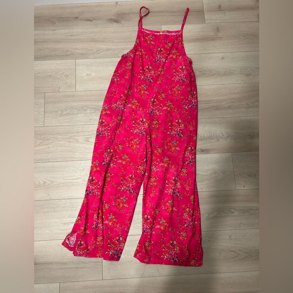 Floral Pink Jumpsuit, Women’s Size M